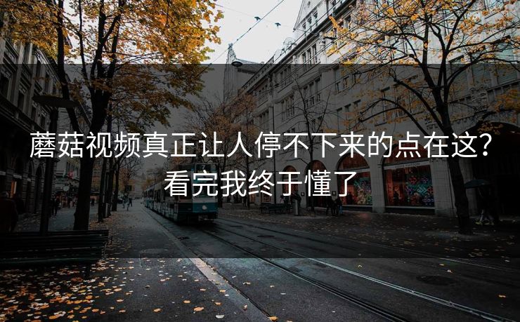 蘑菇视频真正让人停不下来的点在这？看完我终于懂了